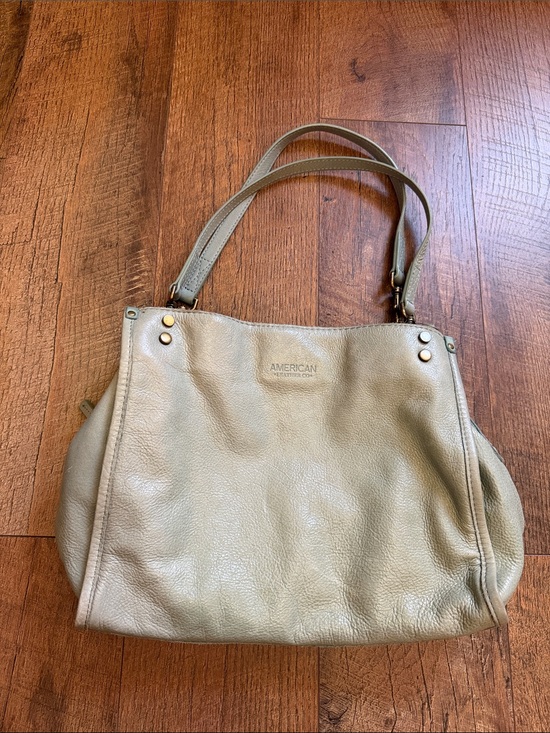 American Leather Co. Handbags - American Eagle Olive Green Leather Shoulder Bag